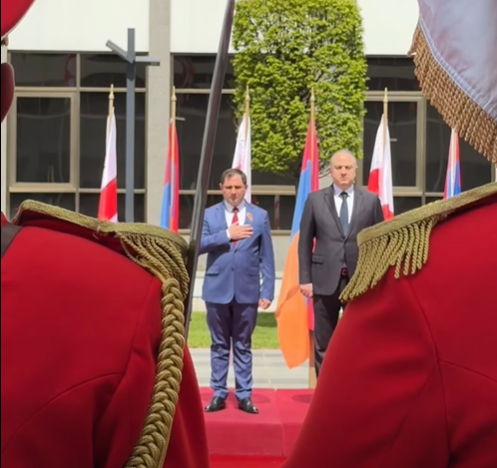 В Минобороны Грузии состоялась торжественная церемония встречи Сурена Папикяна