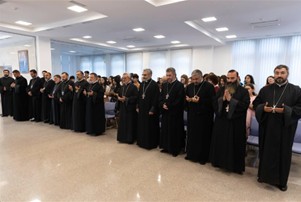 Верховный Патриарх принял духовенство Арагацотнской епархии и членов их семей